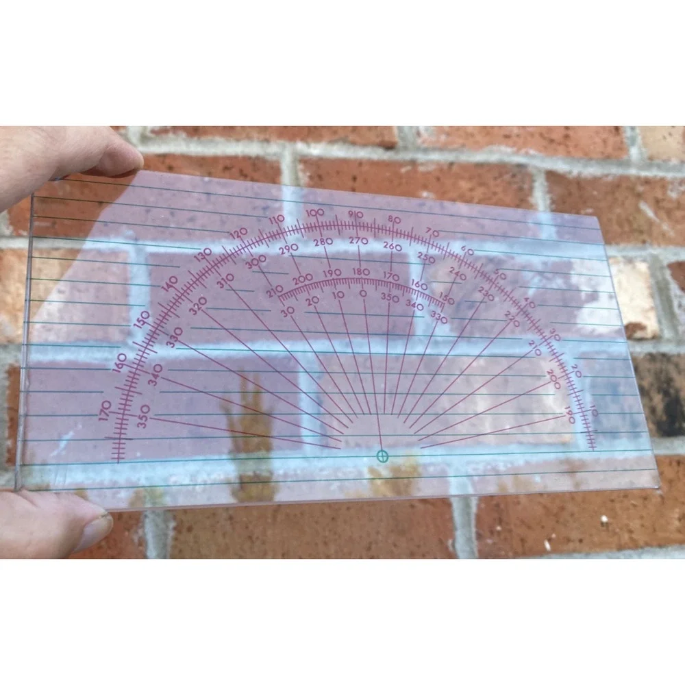 Vintage P-71 Corse Protractor Plotter Ruler 4''x15''